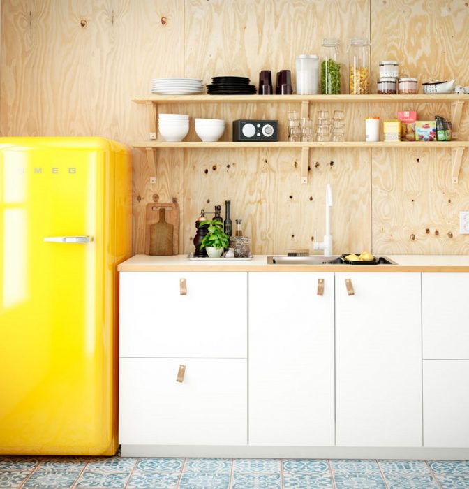yellow Smeg-fridge for your kitchen